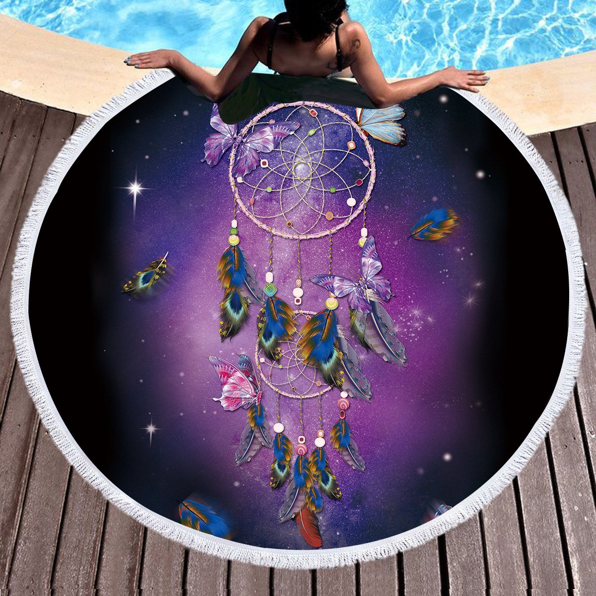 Butterfly Beach Towels Boho Swimwear Bathing Blanket