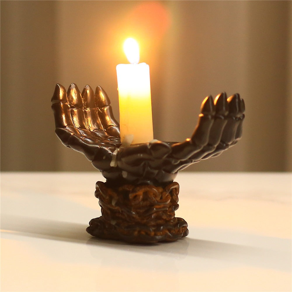 Palm shaped candle holder for home decoration ornaments
