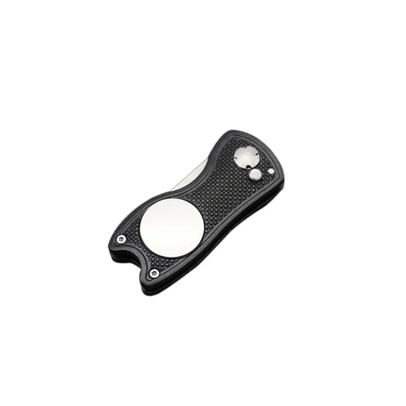 Foldable Golf Divot Tool with Golf Ball Tool Pitch Groove Cleaner Golf Training Aids Golf Accessories Putting Green Fork