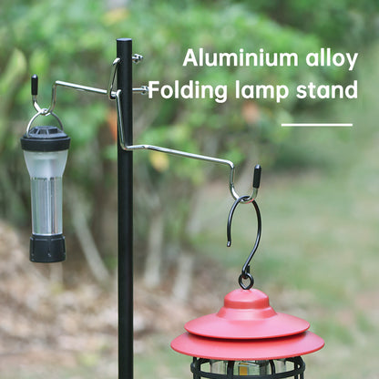 Outdoor Lightweight Aluminum Alloy Portable Camping Lamp Holder Lantern Stand with Storage Bag