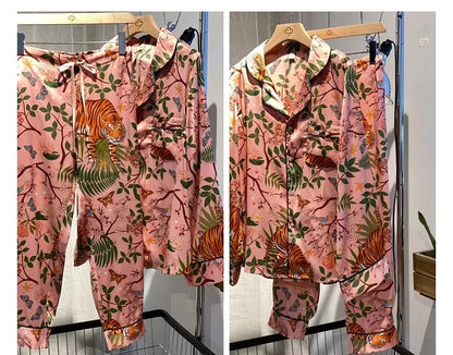 Jungle Tiger Silky Pajamas