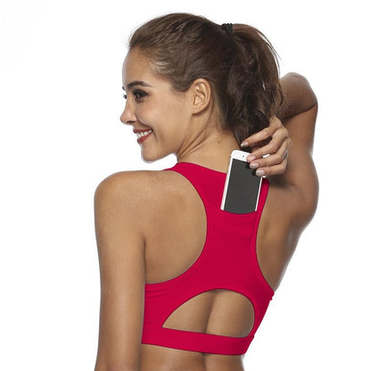 Ultimate Push Up Sport Bra with Phone Pocket