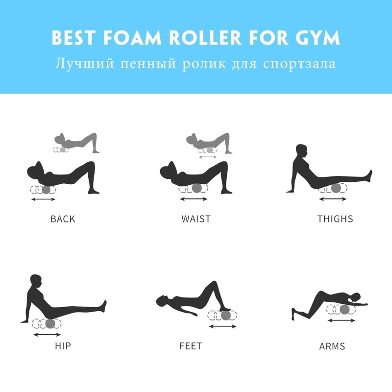 Yoga Column Gym Fitness Foam Roller Pilates Yoga Exercise Back Muscle Massage Roller Soft Yoga Block Muscle roller Drop Shipping