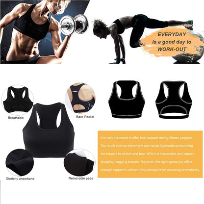 Ultimate Push Up Sport Bra with Phone Pocket