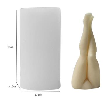 Three-dimensional thigh candle silicone mold diy