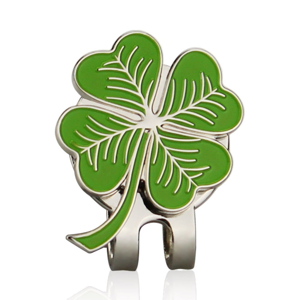 Lucky Clover Golf Ball Marker with Hat Clip