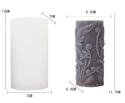 Three-dimensional flower column silicone mold DIY making scented candle mold