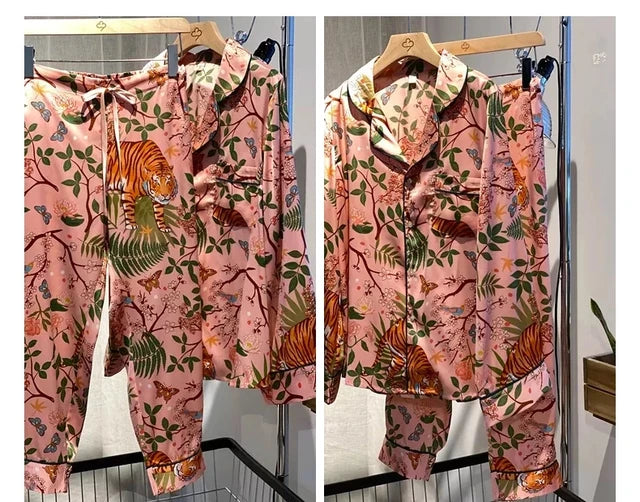 Jungle Tiger Silky Pajamas