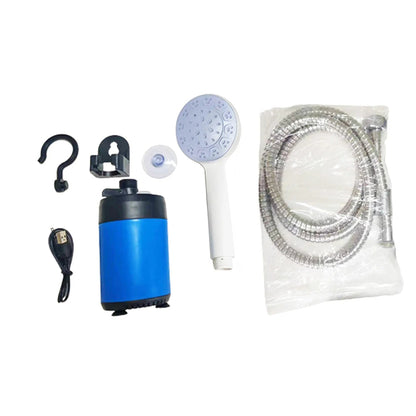 Portable Shower Camping Outdoor Shower Handheld Electric Shower Battery Powered Compact Handheld Rechargeable Camping Showerhe