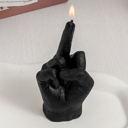 Finger Shaped Vertical Middle Finger Candle Creative Funny Disdain Funk Gesture Aromatherapy Candle