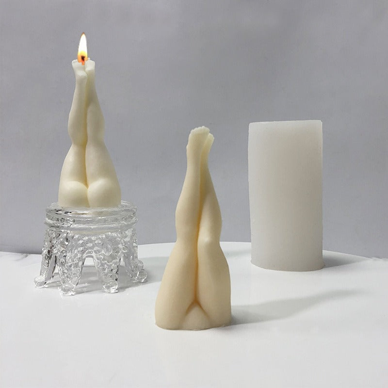 Three-dimensional thigh candle silicone mold diy