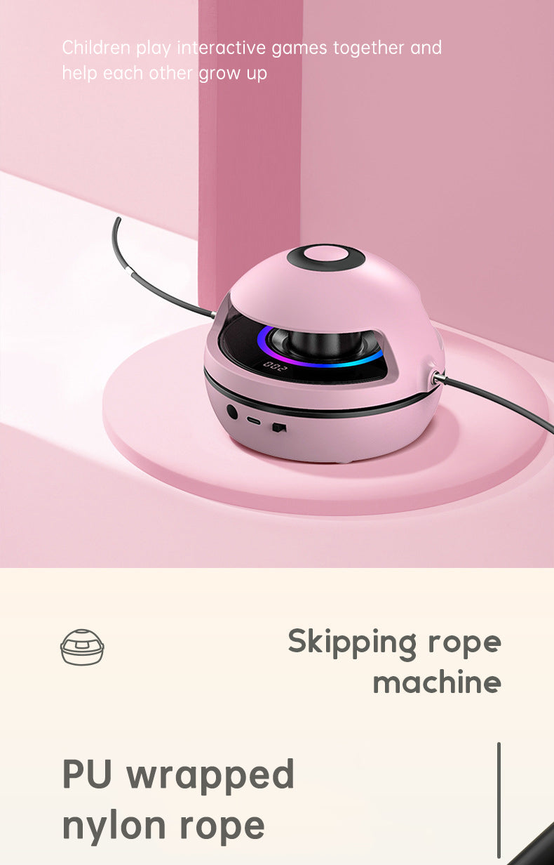 Smart Rope Skipping Machine Smart Jump Rope Machine 10-level Speed Adjustment Led Seven-color Light Wireless Music Function