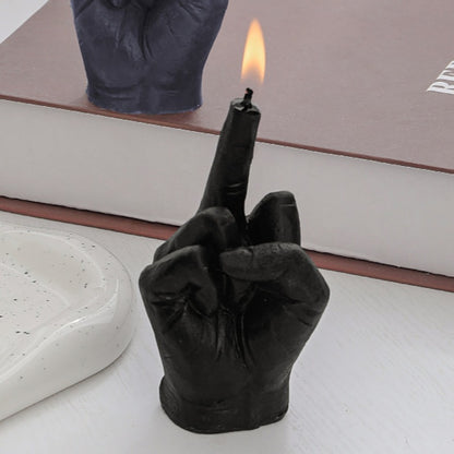 Finger Shaped Vertical Middle Finger Candle Creative Funny Disdain Funk Gesture Aromatherapy Candle