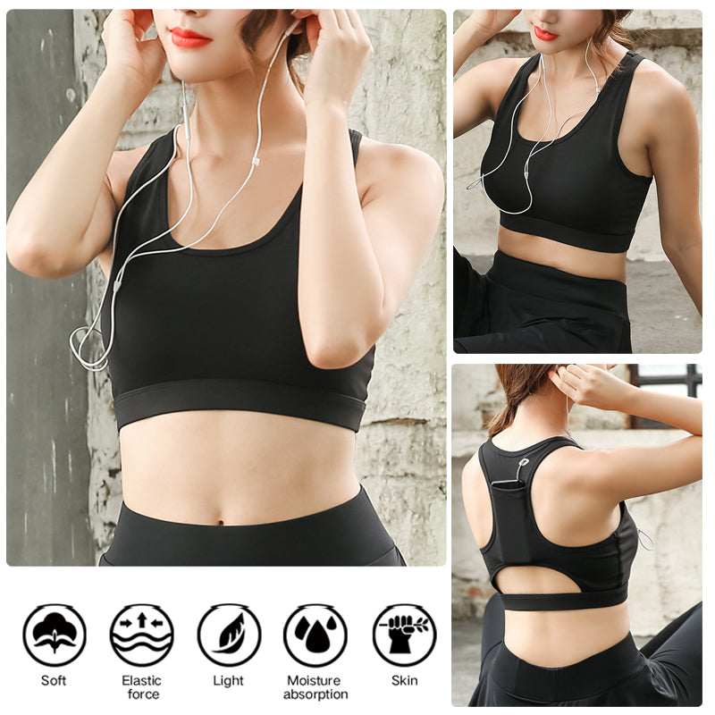 Ultimate Push Up Sport Bra with Phone Pocket