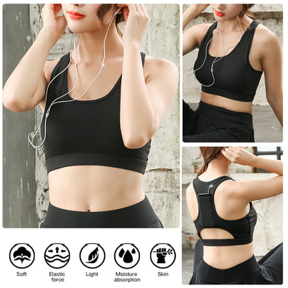 Ultimate Push Up Sport Bra with Phone Pocket