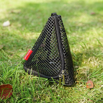 Outdoor triangular sun drying net, foldable storage net, camping hanging net, storage basket, PVC hanging net bag