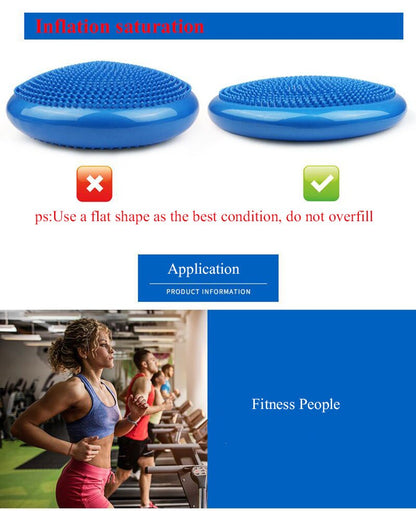 PVC Inflatable Yoga Massage Ball Fitness Yoga Balancing Ball Pad Training Cushion Stability Exercise Point Massage Mat Ball Dish