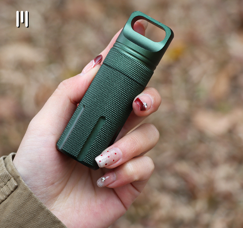 Aluminum alloy fully sealed EDC waterproof tank outdoor survival equipment waterproof compartment flat head waterproof storage b