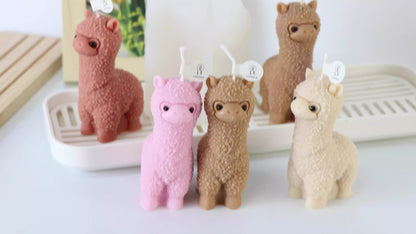 Alpaca silicone mold DIY cute simulated small animal scented candle plaster decorative ornaments