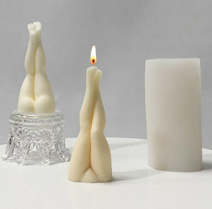 Three-dimensional thigh candle silicone mold diy