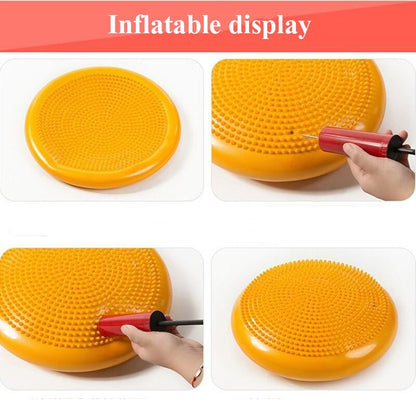 PVC Inflatable Yoga Massage Ball Fitness Yoga Balancing Ball Pad Training Cushion Stability Exercise Point Massage Mat Ball Dish