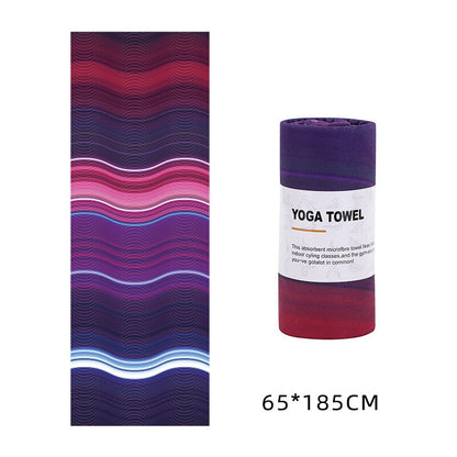 Yoga Towel 183*63cm Printed Yoga Mat Microfiber Non Slip Sweat Towel Fitness Workout Mat Cover for Pilates Gym Yoga Blankets