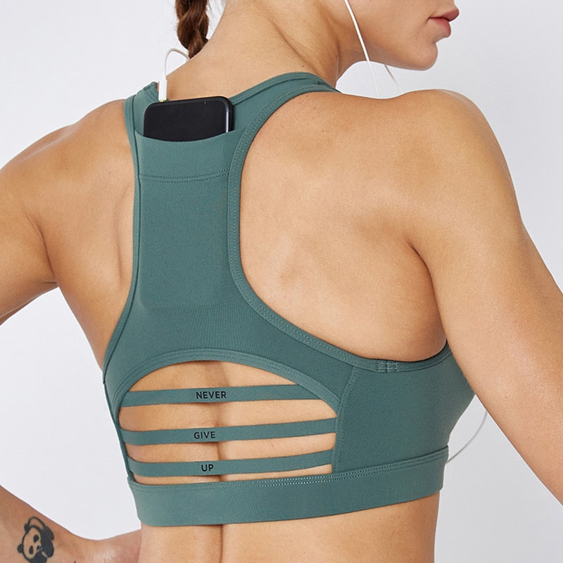 Sexy Gym Bra With Back Pocket