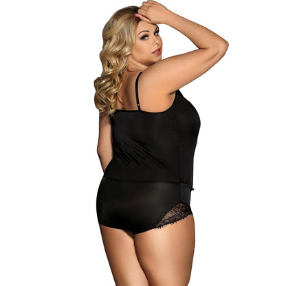 Super Sexy Plus Size Black Romper Women Sexy Night Wear